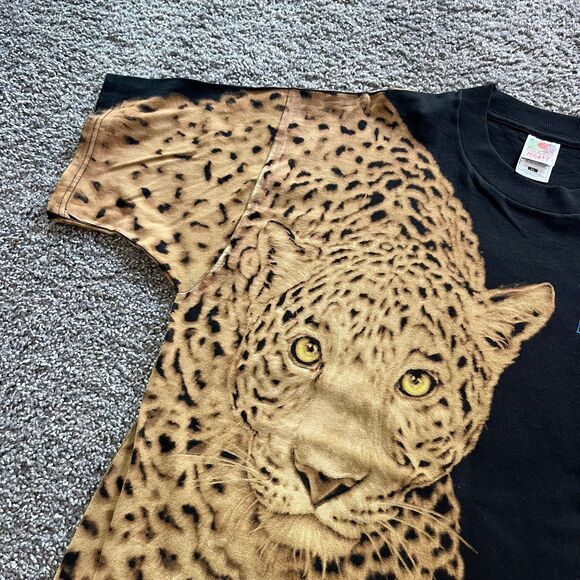 Vintage Extinction Is Forever Las Vegas Leopard AOP Double Sided T Shirt Size XL - Picture 3 of 8